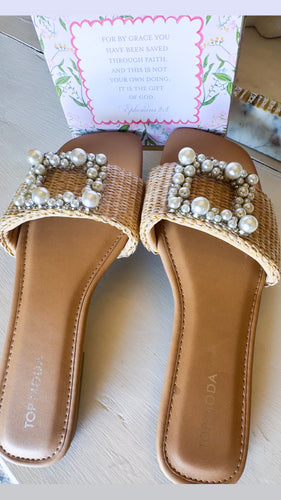 Beige Pearl Sandal