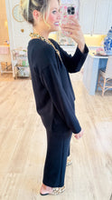 Black Midi Dress and Sweater Set