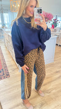 Washed Leopard and Denim Mix and Match Joggers