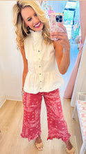Ecru Sleeveless Peplum Top