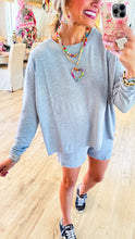 Grey Long Sleeve Short Set