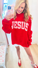 Red and Pink Jesus Mock Neck