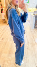 Dusty Blue Sweatshirt Pant Set