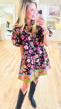 Black Multi Printed Dress
