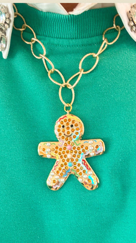 Gingerbread Man Statement Necklace