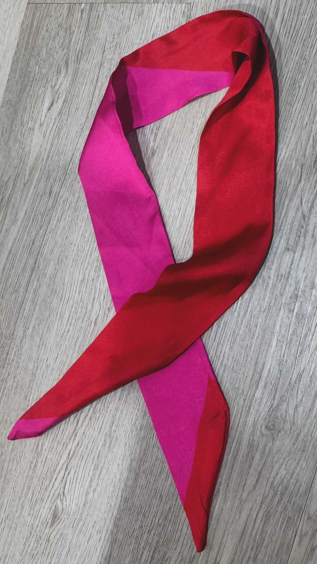 Pink and Red Colorblock Scarf