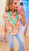 Cream Floral Print Blouse