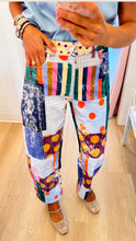 Patchwork Barrel Jeans