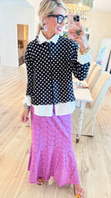 Black and Cream Polka Dot Top