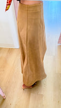Camel Suede Skirt Set