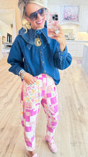 Peony Pink Patch Pants
