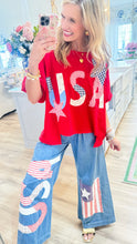 Chambray USA Patchwork Pants