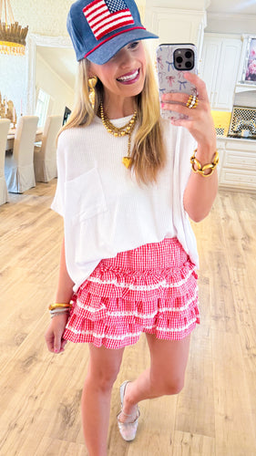 Red Gingham Skirt