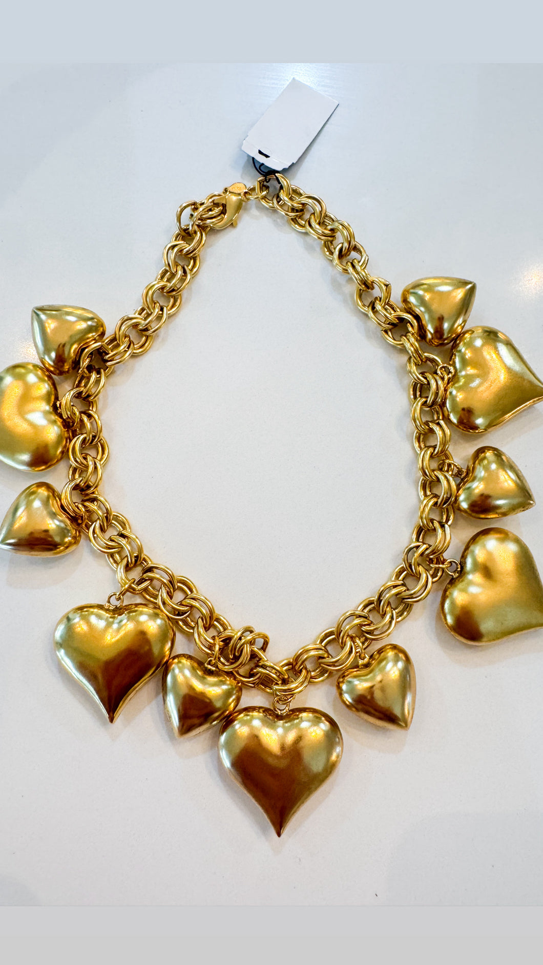 Gold Multi Heart Chain Necklace