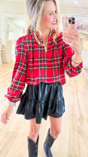 Red Plaid Tunic