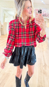 Red Plaid Tunic
