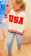White USA Patch Sweatshirt