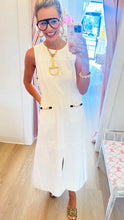 Off White Sleeveless Midi Dress