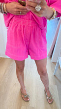 Hot Pink Contrast Stitch Short Set