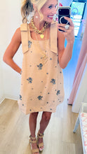 Taupe Embellished Floral Mini Dress