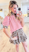 Red Stripe Pattern Top