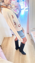 Taupe Rust Horseshoe Cardigan