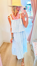 Blue Eyelet Cami Top Skirt Set