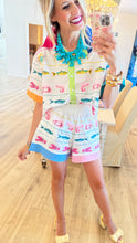 Queen of Sparkles White Multi Sea Life Top