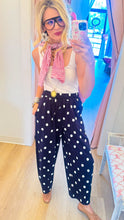 Navy Polka Dot Sweatpants