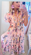 Pink Botanical Midi Shirtdress