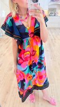 Multi Floral Fly Away Sleeve Midi Dress