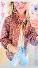 Leopard Print Bomber Jacket
