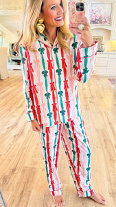 Pink, Red and Green Bow PJ Pant Set