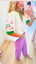Lilac Scallop Detail Wide Leg Pants