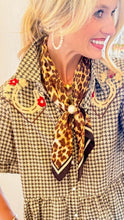 Leopard Pearl Accent Scarf