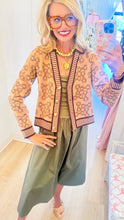 THML Brown Bow Print Cardigan