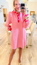 Red Tweed Long Sleeve Mini Dress