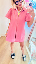 Pink Suede Mini Dress