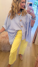 Light Blue Stripe Oversized Top