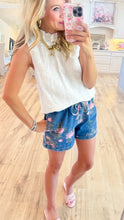 Floral Printed Denim Shorts