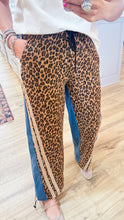 Washed Leopard and Denim Mix and Match Joggers