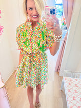 Deal of The Day Sister Mary Ditsy Cactus Embroidered Midi Dress