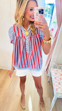 Stars and Stripes Puff Sleeve Top
