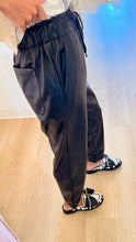 Black Faux Leather Straight Leg Pants