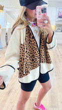 Oatmeal and Leopard Mix Match Jacket