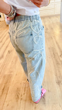 Denim Heart Patch Pants