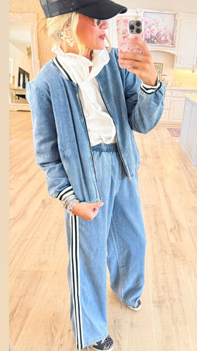 Washed Denim Jacket and Pant Set
