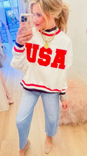 White USA Patch Sweatshirt
