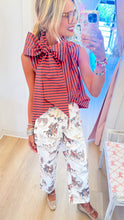 Cream Multi Western Print Pants
