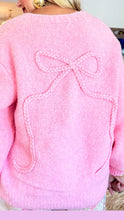 Pink Braided Bow Caridgan